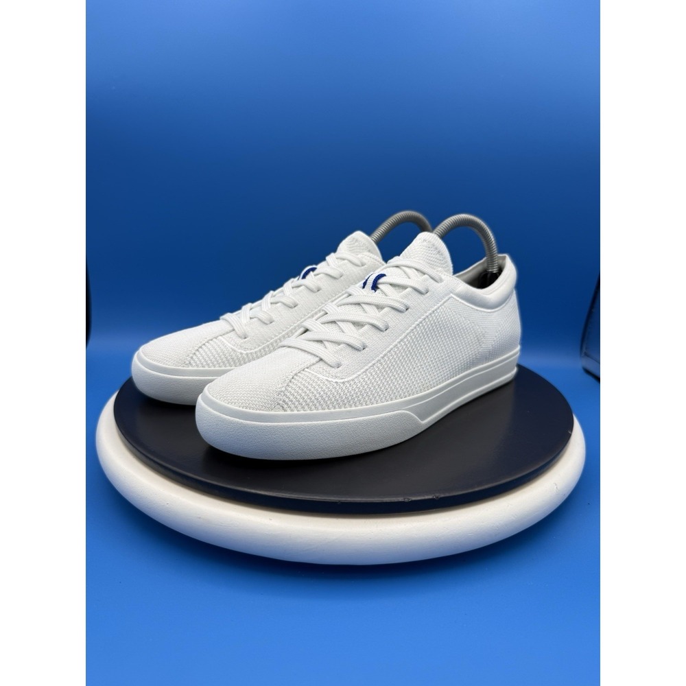 Rothy's The Lace Up Bright White Womens Size 9 Knit Fabric Casual Shoes Sneakers